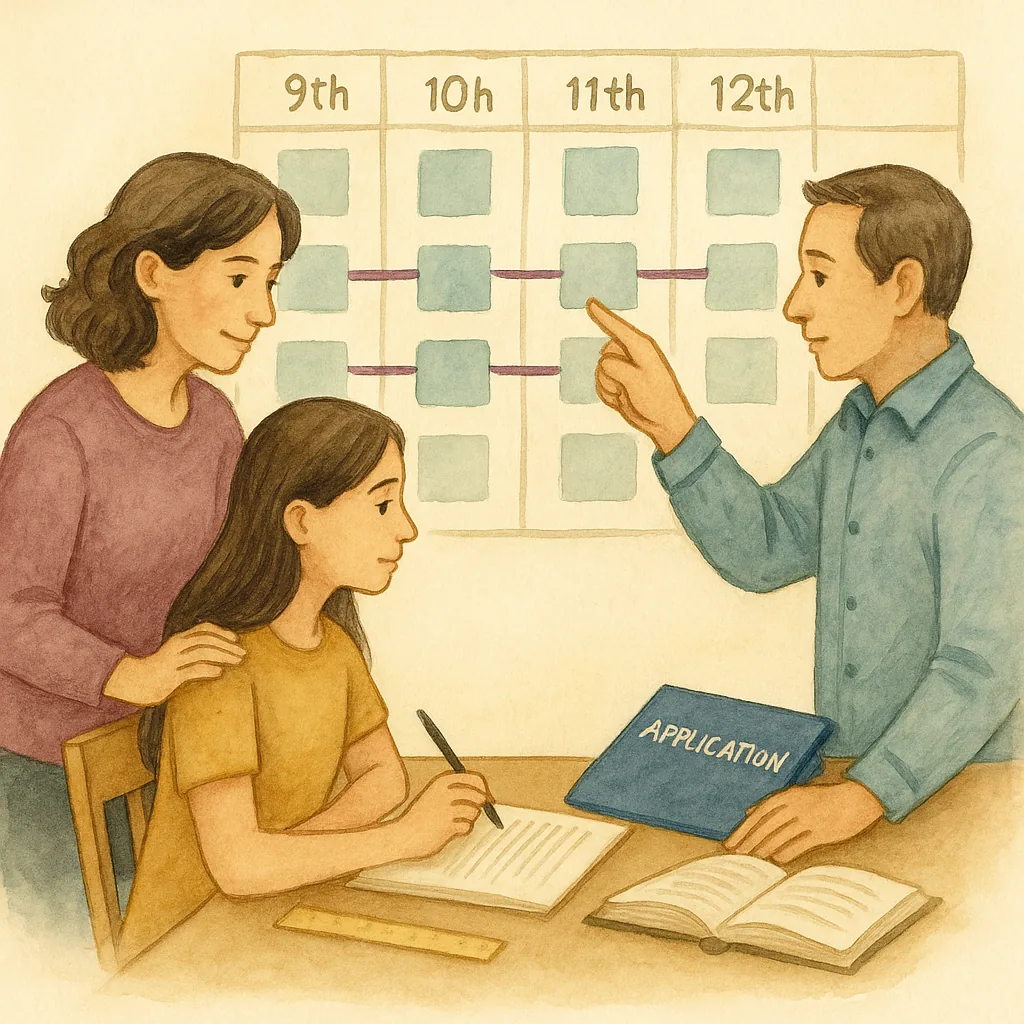 Illustration for A Family College Application Calendar From 9th Through 12th Grade