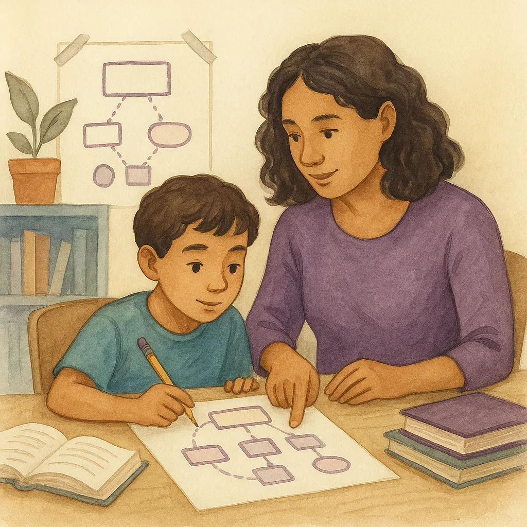 Illustration for How to Help Your Child Start a Big School Project
