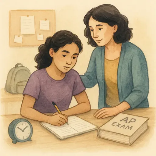Illustration for AP Exam Season: How Parents Can Help Without Taking Over
