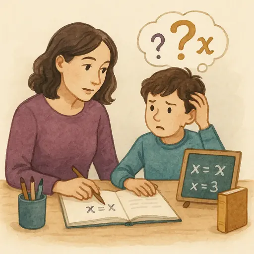 Illustration for How to Explain Algebra When Your Child Says ‘Letters Aren’t Math’